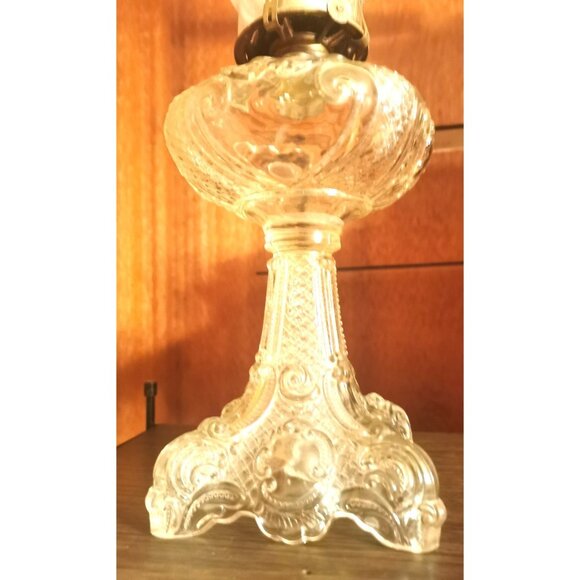Large Excellent Condition Vintage Lamp Clear Decorative Base 19" Height - Picture 7 of 10